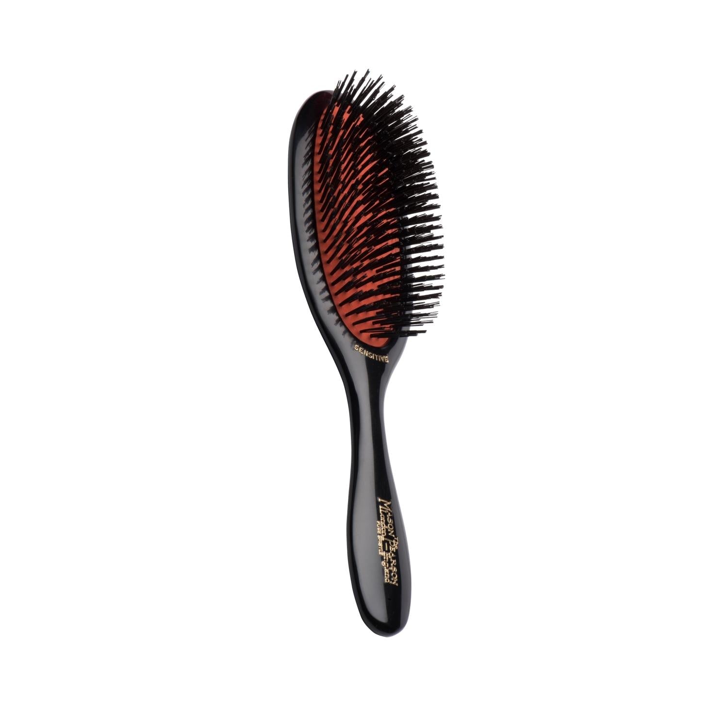 Mason Pearson Handy Sensitive SB3 Dark Hair Brush for Sensitive Scalps - Gentle Hair Care Tool